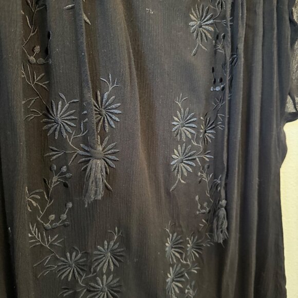 Torrid Women's Embroidered Boho Swim Cover Up Tunic Dress Size 3X 100% Cotton - Picture 3 of 8